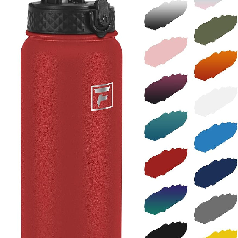 Fanhaw 20 Oz Kids Insulated Stainless Steel Water Bottle with Straw Lid, Leakproof & Anti-Dust Everyday Use Bottle for School, Women & Men, Back to School Essentials (Black)