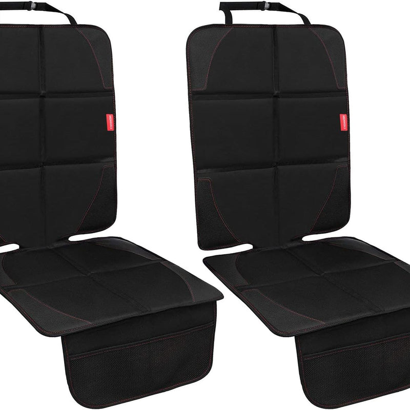 MORROLS Car Seat Protector for Child, Baby, Pets -1 Pack car seat Cover with Thick Padding- Waterproof Universal Size with Mesh Pockets (Black)