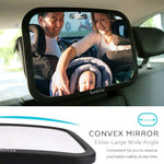 Funbliss Baby Car Mirror for Rear Facing Seat | 360° Rotation, Safety Certified Shatterproof Acrylic Glass, Clear Wide View,Infant Mirror for Car Seat Rear Facing