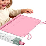 Silicone Placemat for Toddler Eating: Wipe Clean & Roll Up in The Diaper Bag - Table Mat for Restaurant/Travel/On-The-Go