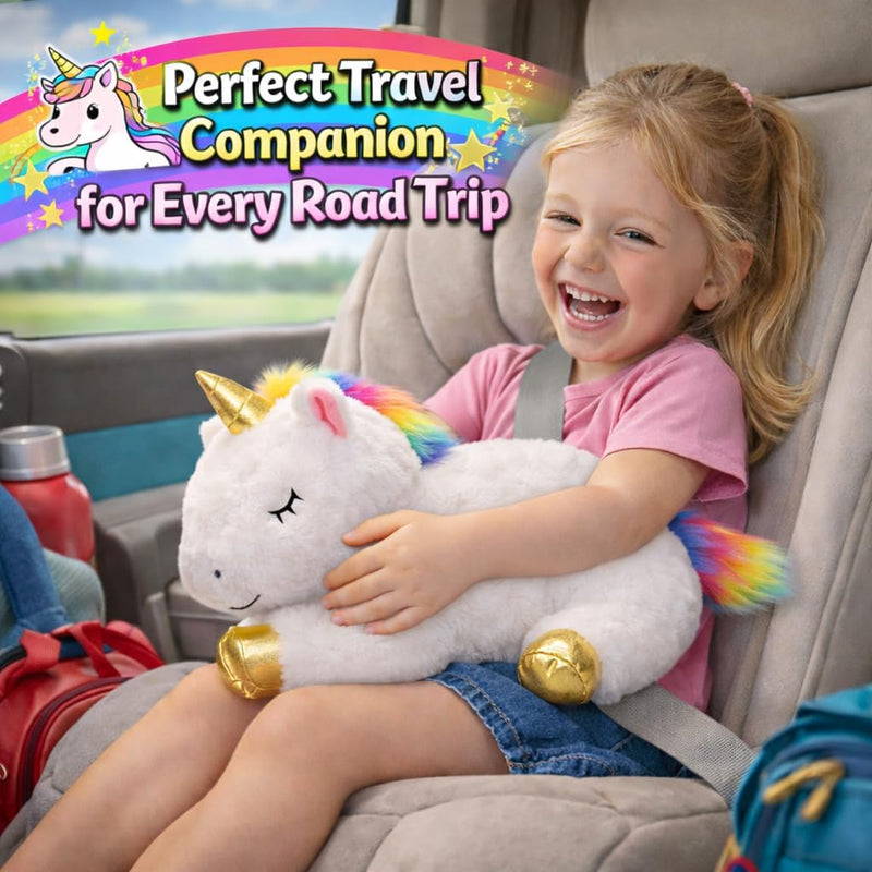 kmuysl unicorn mommy plush toys for girls ages 0-8, soft fabric, 4 baby unicorns, gift box