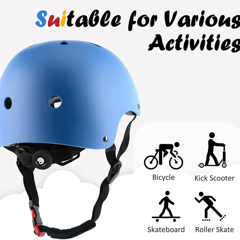 Kids Bike Helmet, Adjustable and Multi-Sport, from Toddler to Youth, 3 Sizes