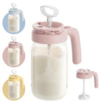 Papablic Breast Milk Pitcher, Formula & Baby Feeding Container, Pink | Glass | BPA-Free | Leakproof | Safe & Durable | Wide Mouth | Easy to Clean & Dishwasher Safe | No Bubbles & No Clumps