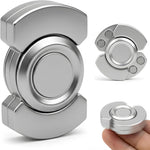 3-in-1 Fidget Spinner, Slider, Clicker| EDC Metal Fidget Toys Adults | Stainless Steel Bearing Stable Spin | Help Relieves Anxiety & Tension | Enhances Focus & Clarity | Compact & Portable, Black