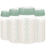 10oz Breastmilk Storage Bottle, Compatible with Momcozy Milk Cooler 22oz & Spectra Pumps, BPA-Free Wide-Neck Collection Bottles for Pumping & Fridge, Breastfeeding Essentials, 4PCS