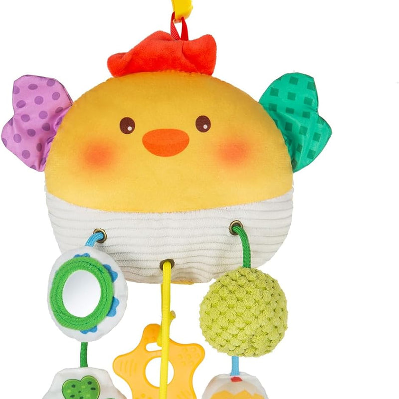 Car Seat Toy, Stroller Toy with a Convenient Clip | Carseat Toys Hanging Baby Accessories,Built-In Bell, Rattle,Mirror for infant,Babies Gift 0-3-6-12 months Boy Girl