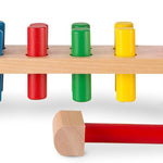 Melissa & Doug Deluxe Wooden Pound-A-Peg Toy with Hammer - FSC Certified