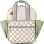 Itzy Ritzy Toddler Backpack, Daycare Bag w/Spacious Interior, Checkerboard | Adjustable Straps, Wipeable Lining, 2 Side Pockets, Front Zipper, & Name Label - Keeps Essentials Organized for Daily Travel