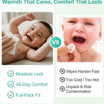 Baby Wipes Warmer, Larger Capacity Wipe Dispenser, Even Heating Diaper Wipe Warmer with Night Light, On/Off Switch, White