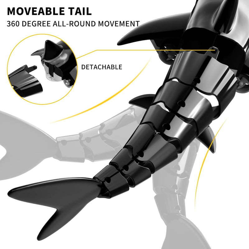 Bennol 1:18 scale 2.4GHz RC shark toys for kids with light and spray water functions, waterproof design