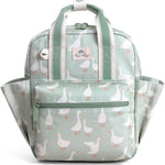 Itzy Ritzy Toddler Backpack, Daycare Bag w/Spacious Interior, Checkerboard | Adjustable Straps, Wipeable Lining, 2 Side Pockets, Front Zipper, & Name Label - Keeps Essentials Organized for Daily Travel