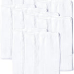 Gerber Unisex Baby Boys Girls Birdseye Prefold Cloth Diapers Multipack White 3-Ply 10 Pack