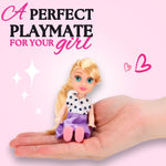Liberty Imports Little Royal Princess Toddler Dolls with Dresses, Girls Imaginative Pretend Play Small Dolls Party Favors Collection (Princess)