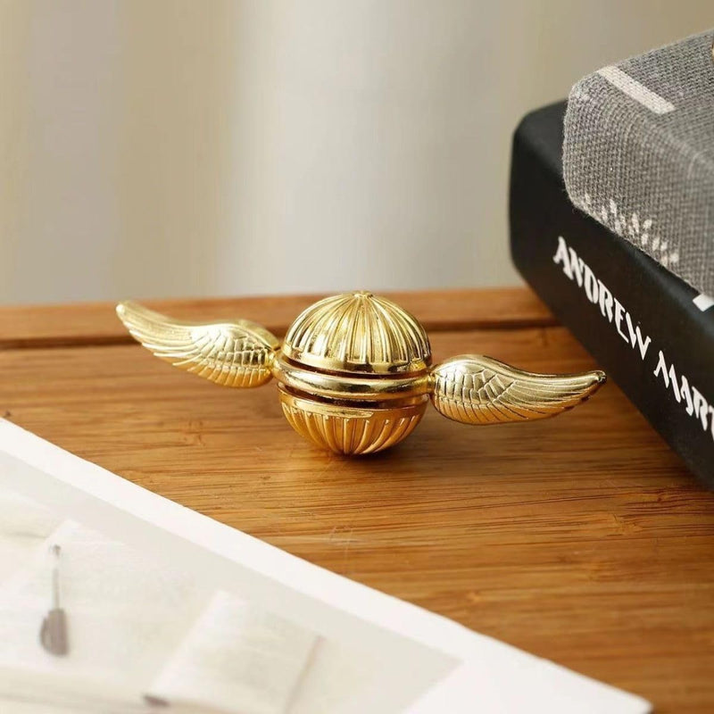 Umnodobn Gold Fidget Spinner Magic Orb Anxiety Toys Stress Relief Reducer Spin Fidgets Hand Bearing Tri Spinner Finger Spinners Toy Focus Fidgeting Restless Novelty Gift for Adults Kids