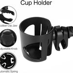 Accmor Stroller Cup Holder, Walker Wheelchair Bike Drinks Holder | Universal 360° Rotatable Cup Holder Stroller Attachment Accessories