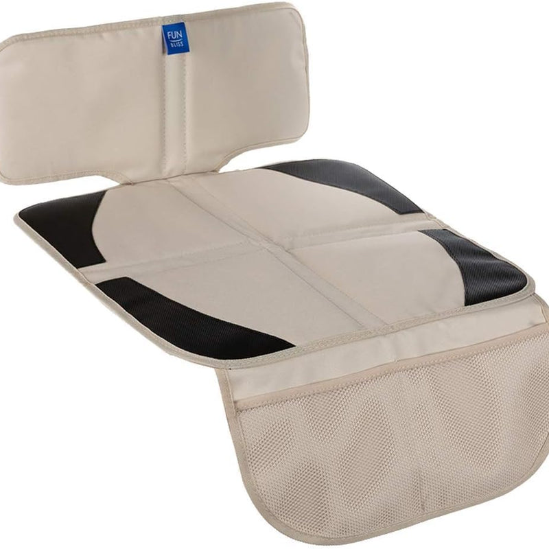 funbliss Car Seat Protector for Child Car Seat | Auto Seat Cover Mat, Thickest Padding, Protects Leather & Fabric Upholstery, PVC Leather Reinforced Corners
