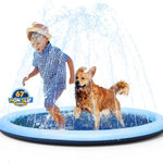 VISTOP 67" Non-Slip Splash Pad for Kids and Dogs, Thickened Sprinkler Pool for Toddlers, Outdoor Backyard Water Toys, Fun Fountain Play Mat for Babies, Children & Pets Blue