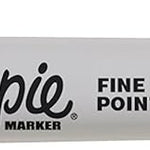 Sharpie Permanent Markers, Fine Point, Blue, 12 Count