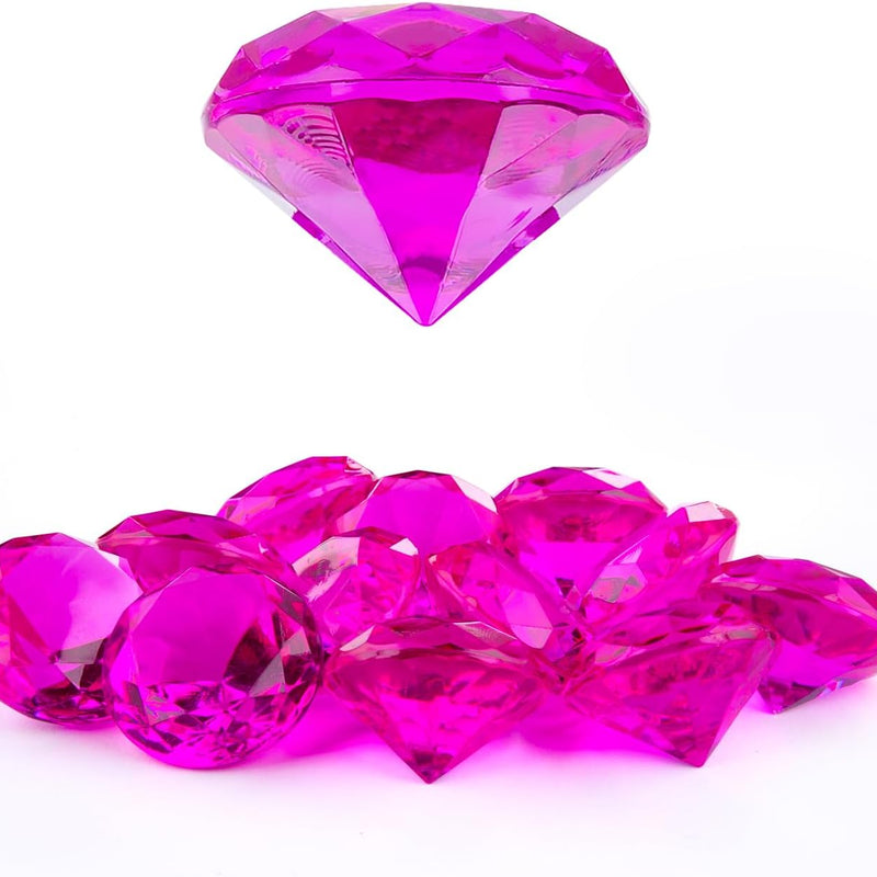 Large Gems Fake Plastic Gemstones Diamond Diving Toys for Kids Girls Princess Pirate Mermaid