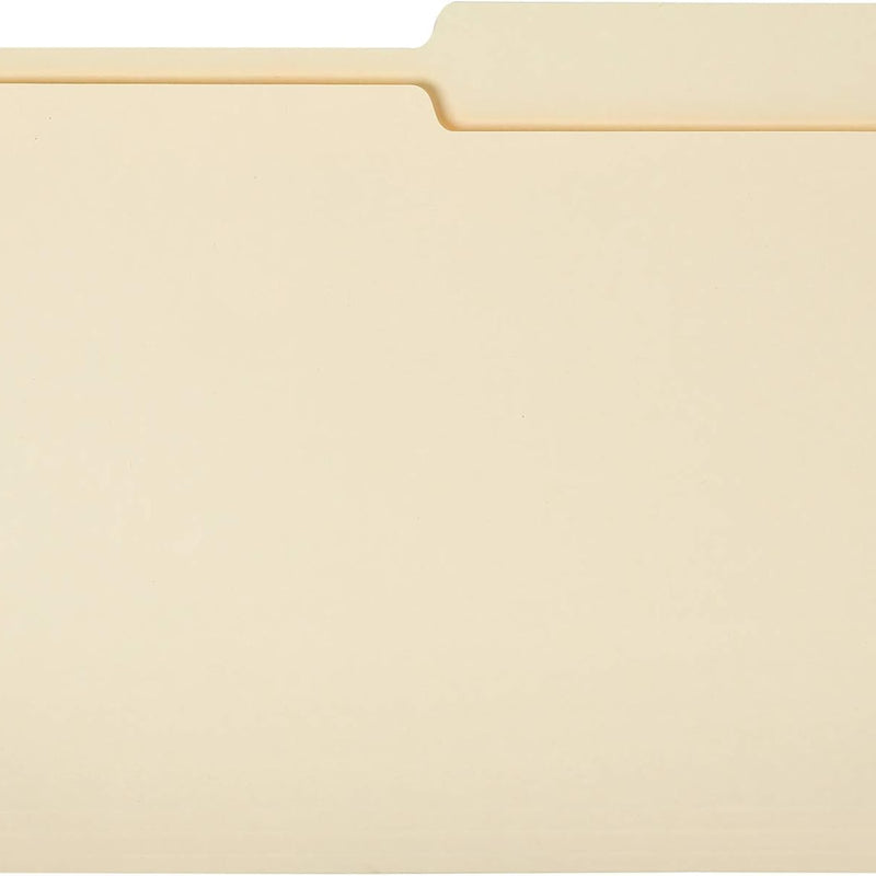 Amazon Basics File Folders for Organization, Letter Size, 1/3 Cut Tab, Gray, 36-Pack