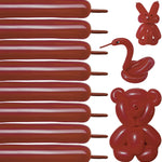 100pcs Black 260q Long Balloons for Animal Modeling and Party Decorations