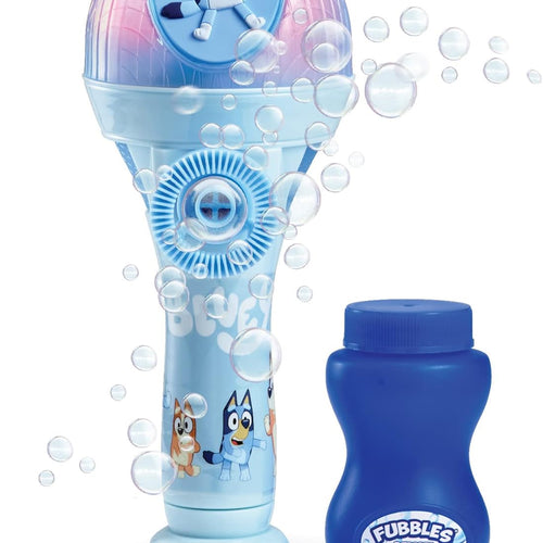 Bluey Dance Mode Bubble Machine and Toy Microphone with Bubble Solution for Kids