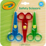 Crayola 3pk Blunt Tip Toddler Safety Scissors for Preschool Art Projects, Right and Left Handed