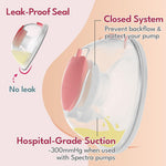 Nenesupply Handsfree Wearable Breast Milk Collection Cups Compatible with Spectra S1 S2 Baby Buddha Momcozy V1 Lansinoh Pumps 24mm Silicone Flanges Replacement for Spectra Pump Parts 19mm 21mm inserts