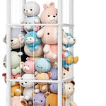 Woodure Stuffed Animal Storage & Organizer, Wooden Cute Zoo Toy Holder for Toddler Rooms, Playrooms & Bedrooms