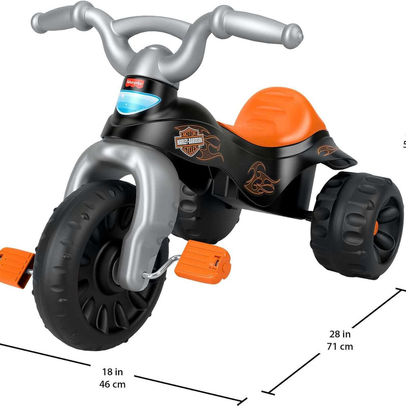 Harley-Davidson Toddler Tricycle, 2+ years, durable tires, storage compartment, gross motor skills