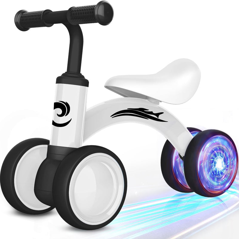 Gamfeiny Colorful Lighting Baby Balance Bike, 10-36 Month Toddler Bike with Silence Wheels & Soft Seat, No Pedal, 1st Birthday Gift