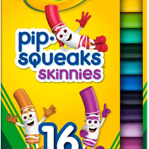 Crayola Pip Squeaks Skinnies Washable Marker Set (16ct), Mini Markers for Toddlers, Thin Coloring Markers for Kids, Spring Crafts Supplies
