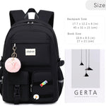 abshoo Big Student Laptop Backpack For College Women Middle High School Teen Girls Bookbag Travel Daypack (Black) | For College