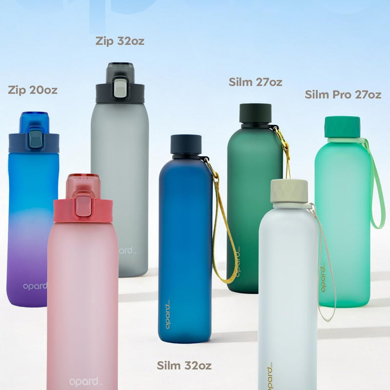 Opard Zip 20oz Plastic Water Bottle Dishwasher Safe, Leakproof Flip-Top Lid, BPA Free Tritan, Wide Mouth Reusable Kids Water Bottle for School Hiking Commuting Outdoor Travel and Gym