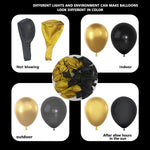 Black Gold Balloons Garland Arch Kit 134pcs Different Size Party Decorations Supplies