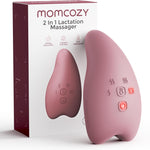 Momcozy A1Pro Lactation Massager with Heat, Deep Vibration, Cozy Red, 1PCS | Rapid Heating, Clog Relief, Efficient Pumping, Breastfeeding Essentials, Memory Function, Fast Charging, Nursing, Soothing