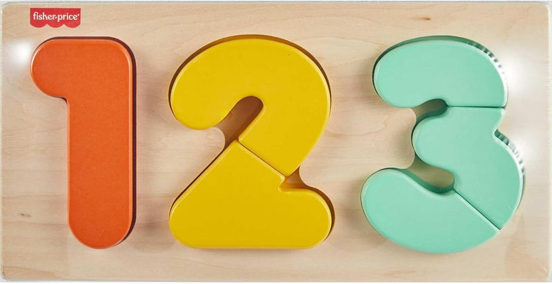 Fisher-Price Wood Montessori Toy 1-2-3 Puzzle, American Montessori Society Seal of Excellence, 6-Piece Wooden Learning Activity & Expert Play Tips for Toddlers & Kids Ages 2+ Years (Amazon Exclusive)