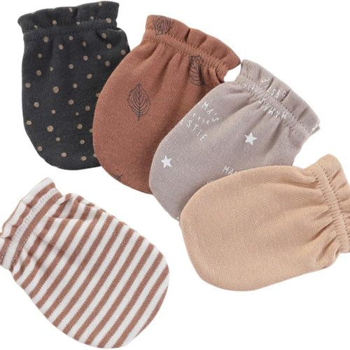 JELYLOVE 5 Pack Baby Boy Girl Anti Scratch Mittens Infant Gloves Essentials | multiple colors,100% cotton,breathable comfort,secure fit,anti-scratch design
