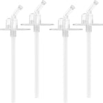 THERMOS FUNtainer 12 Ounce Insulated Kids Water Bottle Replacement Straws, 4 Straws