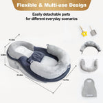 Baby Feeding Pillow, Anti Overflow Breast Feeding Pillow, Tummy Time Mat | Detachable Design
