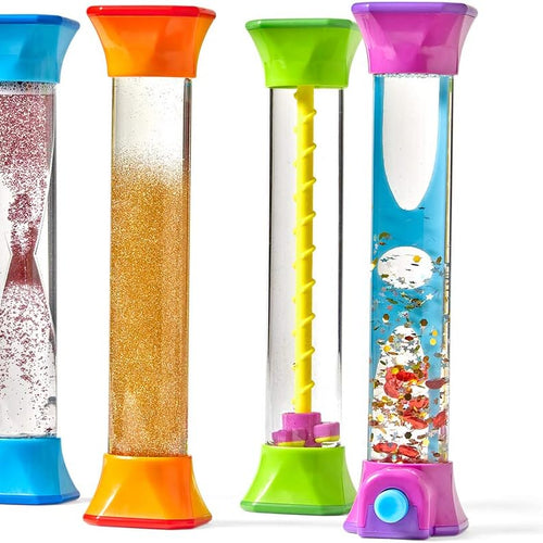 hand2mind sensory fidget tubes for kids, anxiety relief items, calm down corner supplies, classroom toys