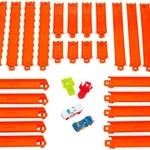 Hot Wheels Track Creator 2-Car Deluxe Pack with Speed Snap Track, 25ft, 1:64 scale die-cast toy vehicles