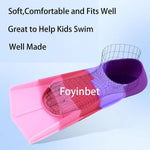 Kids Swim Fins Youth Short Blade Swimming Training Flippers | Snorkeling Diving Travel Size Fins for Children Girls Boys Beginners,Lap Swimming,Comfortable Silicone Flippers with Mesh Bag