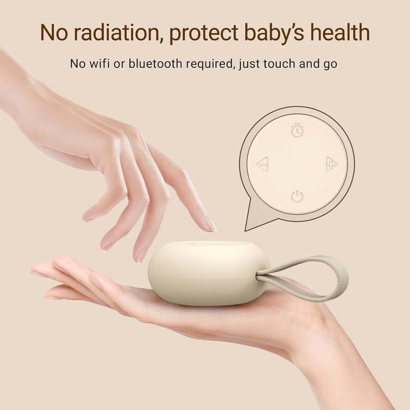 Portable Baby Sound Machine & Essentials for Babies & Kids-Putty | White Noise Machine[Timer Function][20 Soothing Sounds][15 Hours Battery Life]Travel,Registry,Gifts,Clips on Baby Stroller