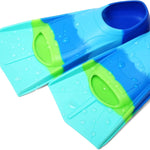 Kids Swim Fins Youth Short Blade Swimming Training Flippers | Snorkeling Diving Travel Size Fins for Children Girls Boys Beginners,Lap Swimming,Comfortable Silicone Flippers with Mesh Bag