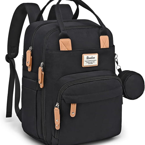 RUVALINO Baby Diaper Bag Backpack with Changing Pad, Baby Shower Gifts | Baby Essentials, Waterproof Travel Baby Bags for Mom Dad Girl Boy, Insulated Bottle Holders, Pacifier Case, Large Capacity