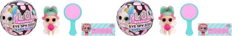 LOL Surprise Eye Spy Series Baby Sisters Dolls with Color Change Feature and Interactive Ball Packaging