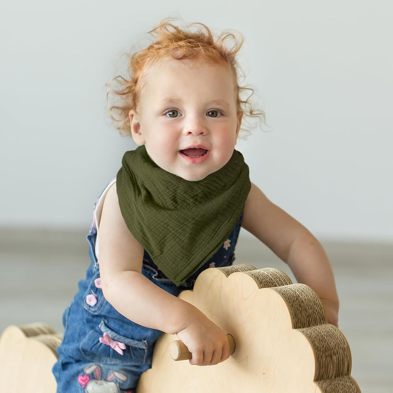 Muslin Receiving Blankets 5 Pack, Soft Swaddle Wraps for Newborn Babies | Breathable Skin-Friendly Muslin Cotton, Neutral Swaddle Blanket for Boys & Girls, Newborn Baby Essential, Bright Leaves