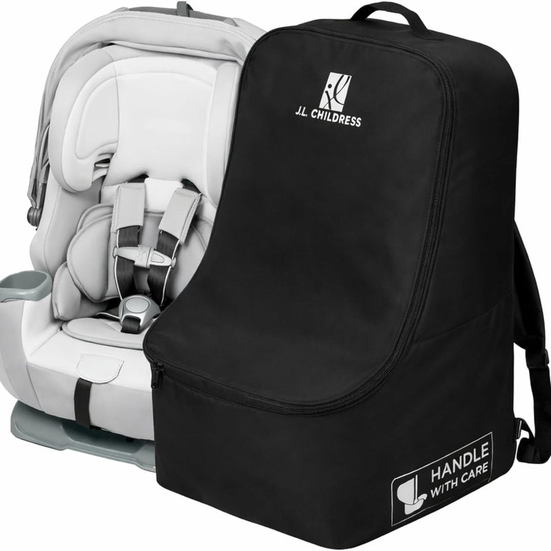 J.L. Childress Padded Backpack Car Seat Travel Bag - Deluxe, Black