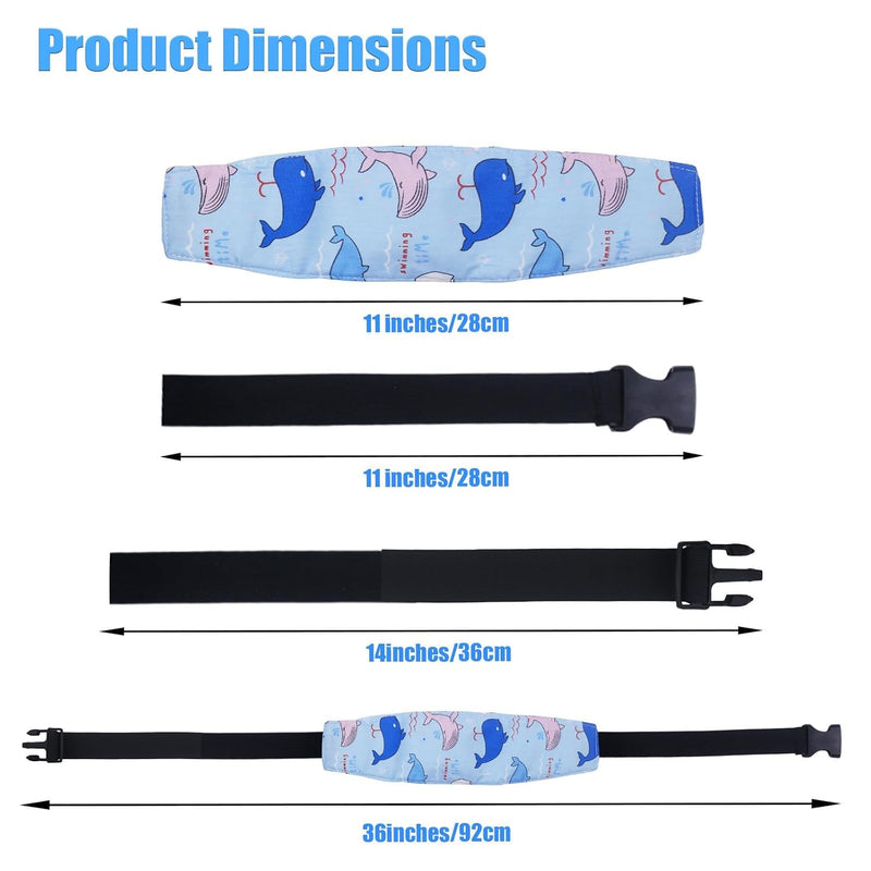 3 Pcs Baby Head Support Band for Stroller Car Seat Neck Relief Strap Headrest for Sleeping Traveling Head Holder for Toddler Kids Children Child Baby Infant